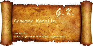 Graeser Katalin névjegykártya